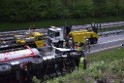 VU Gefahrgut LKW umgestuerzt A 4 Rich Koeln Hoehe AS Gummersbach P318